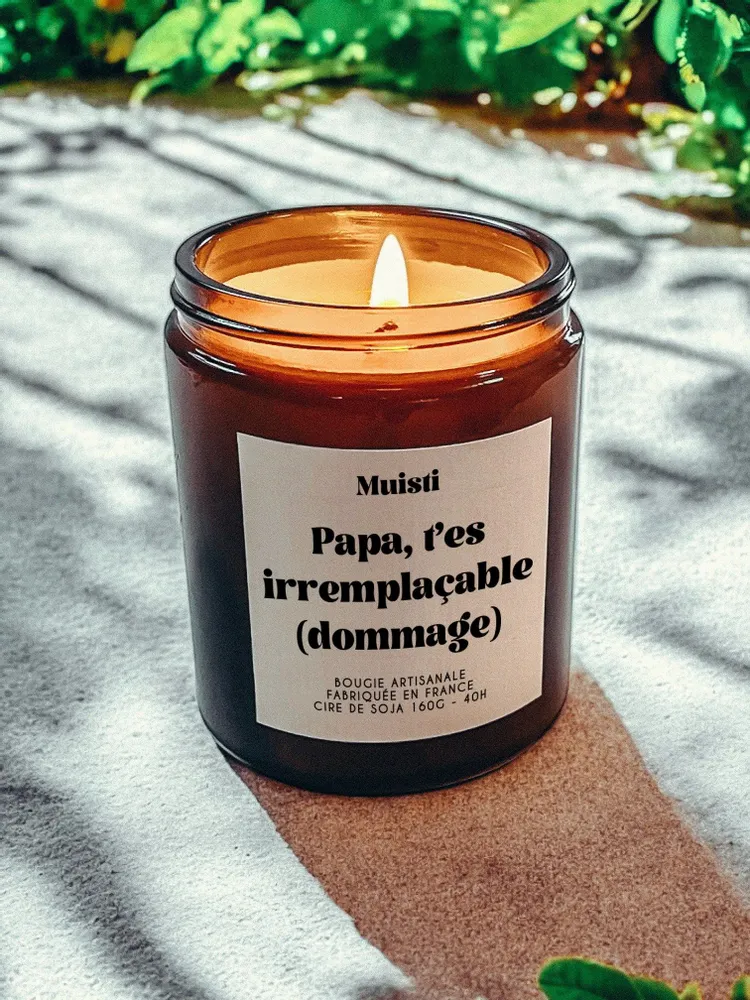 Decorative objects - Scented Candle - Dad, you're irreplaceable (too bad) - White Musk - 160g - MUISTI