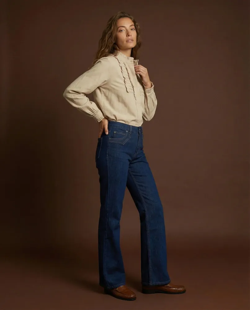 Apparel - 308 . SOLINE RUFFLE SHIRT - STELLA FOREST