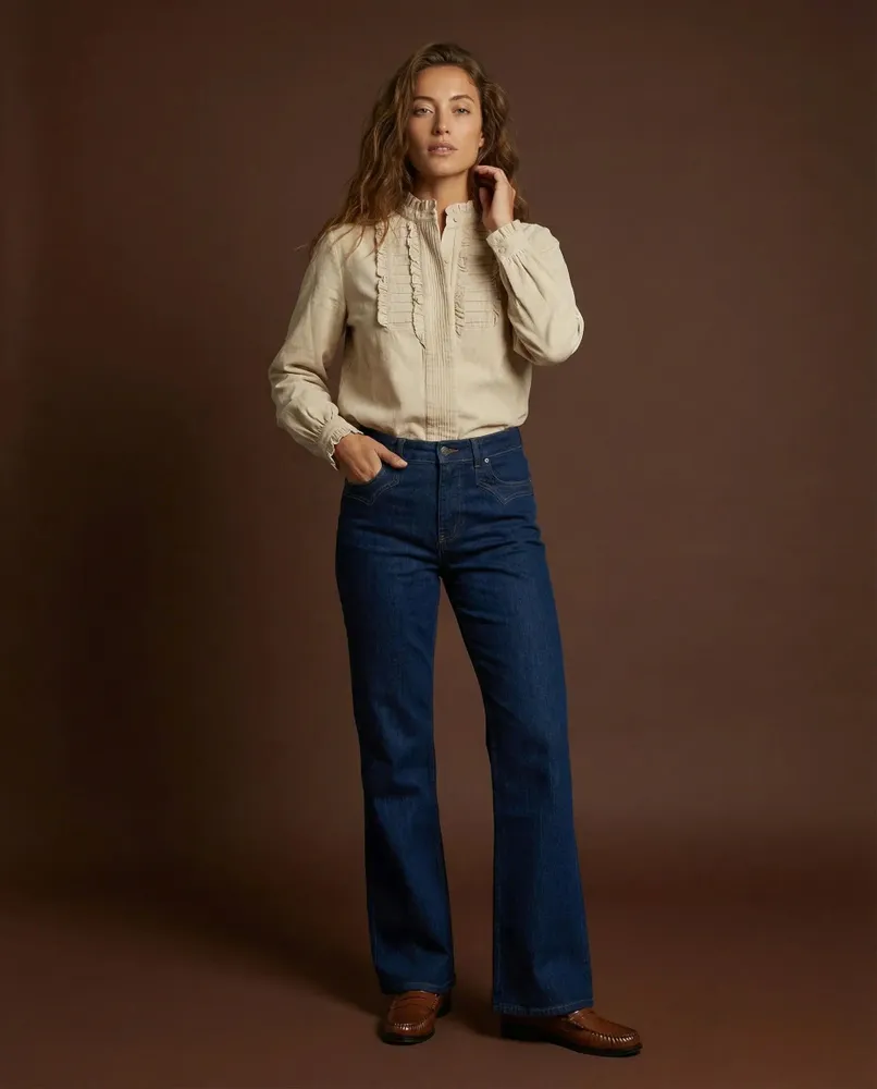 Apparel - 308 . SOLINE RUFFLE SHIRT - STELLA FOREST