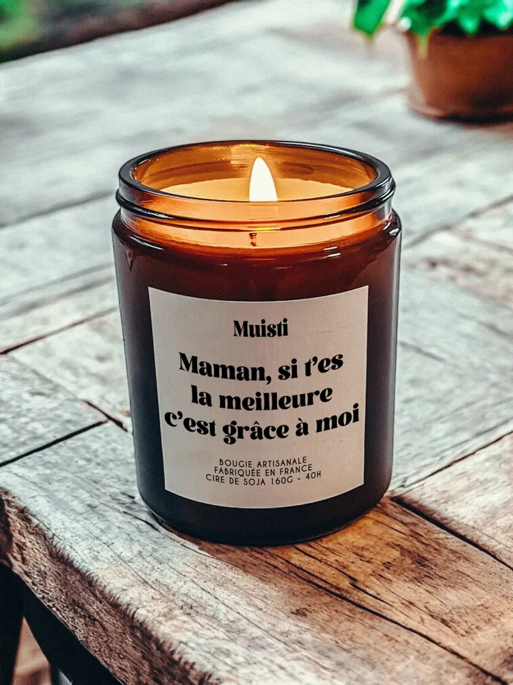 Decorative objects - Scented Candle - Mom, if you're the best, it's thanks to me - White Musk - 160g - MUISTI