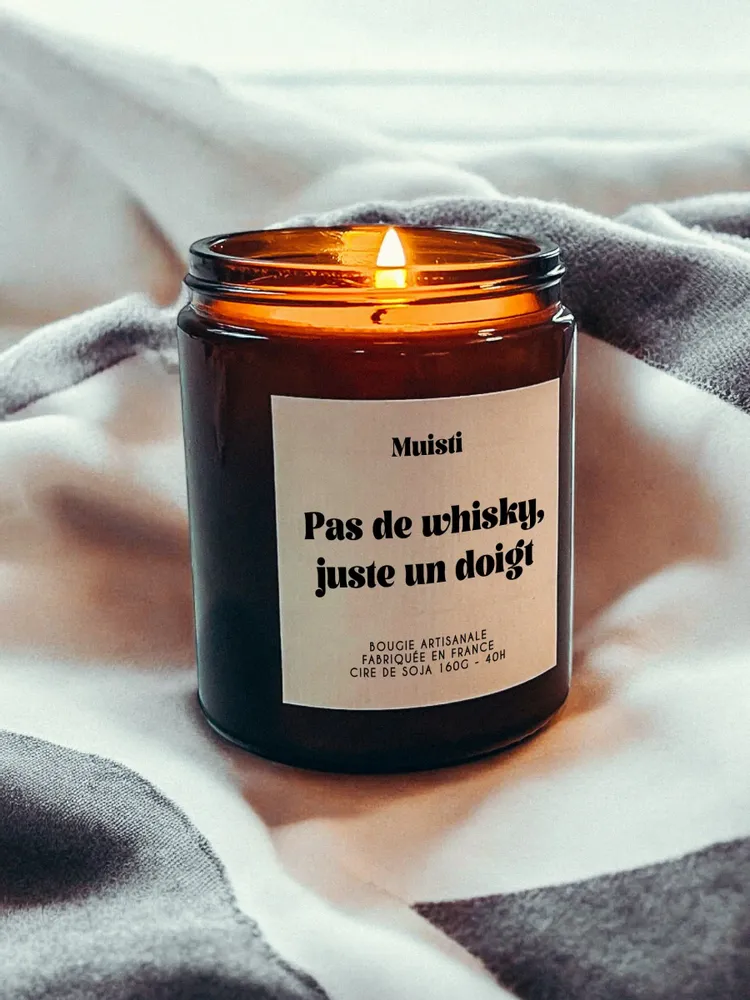 Decorative objects - Scented Candle - No Whiskey, Just a Finger - White Musk - 160g - MUISTI