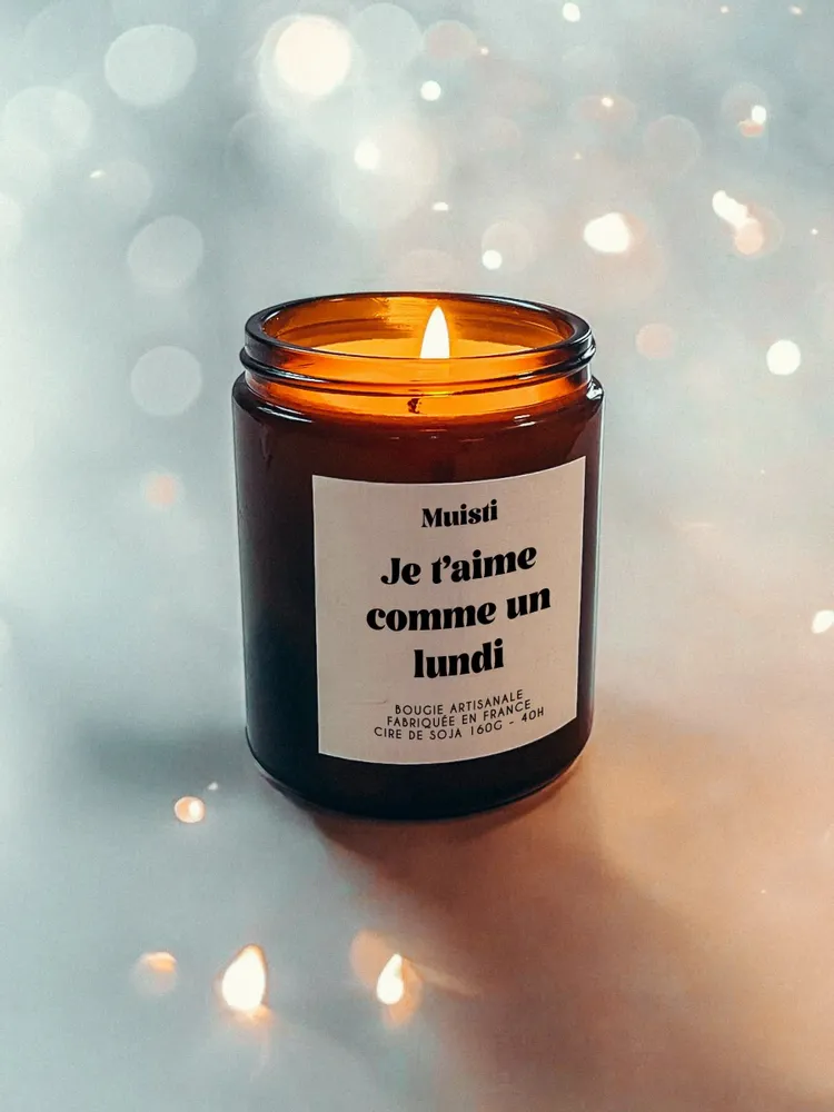 Decorative objects - Scented Candle - I Love You Like a Monday - White Musk - 160g - MUISTI