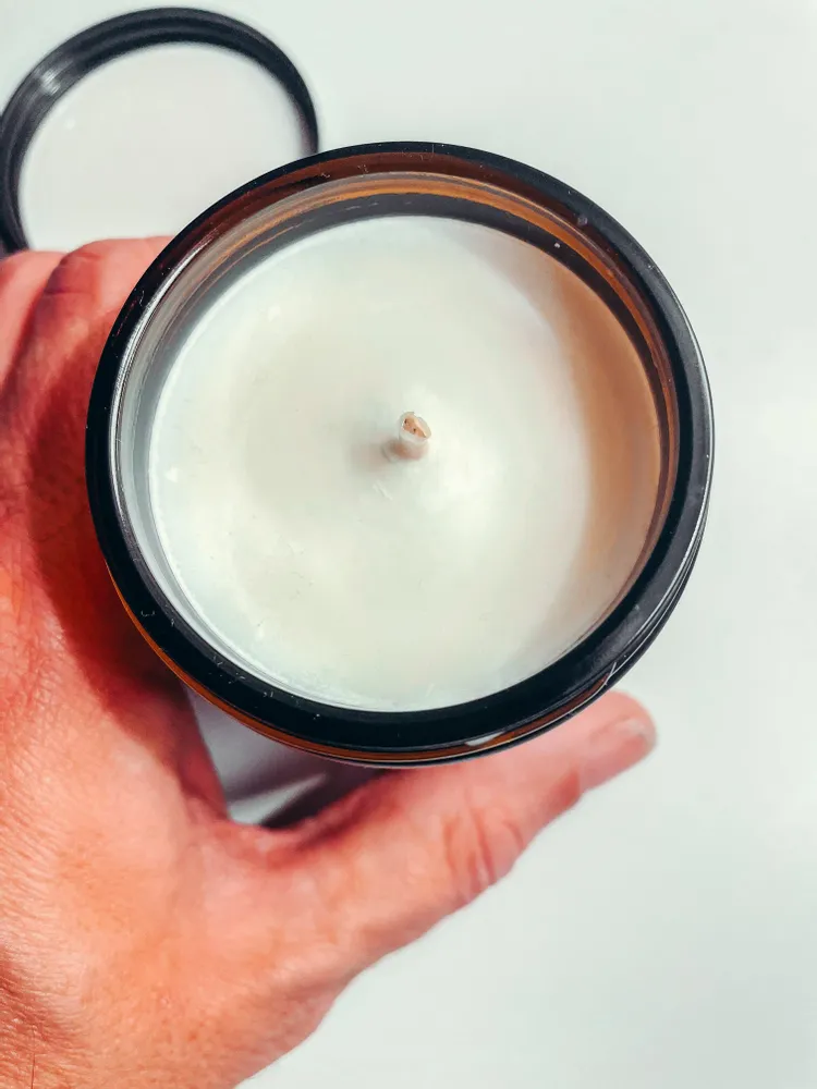 Objets de décoration - Bougie Parfumée - Veux-tu grossir avec moi ? - Musc blanc – 160g - MUISTI