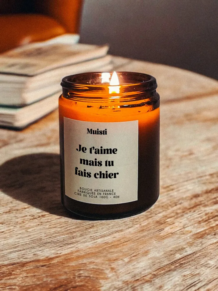 Decorative objects - Scented Candle - I love you (but you're a pain) - White Musk - 160g - MUISTI