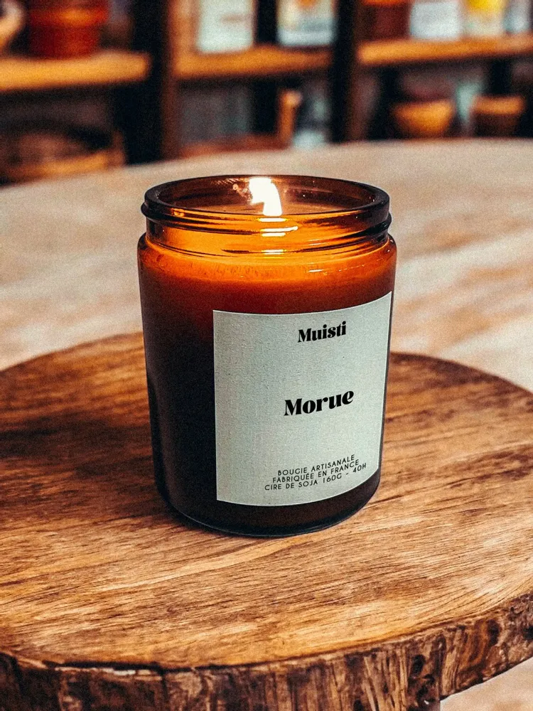 Objets de décoration - Bougie Parfumée - Morue - Musc blanc – 160g - MUISTI