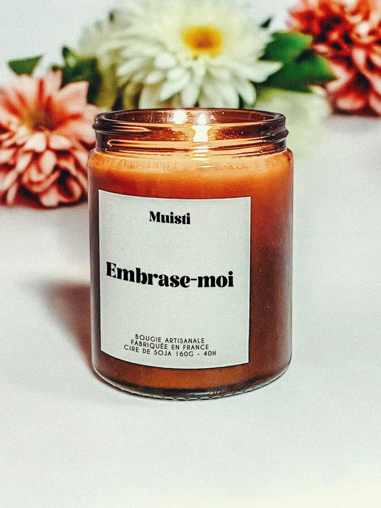 Objets de décoration - Bougie Parfumée - Embrase-moi - Musc blanc – 160g - MUISTI