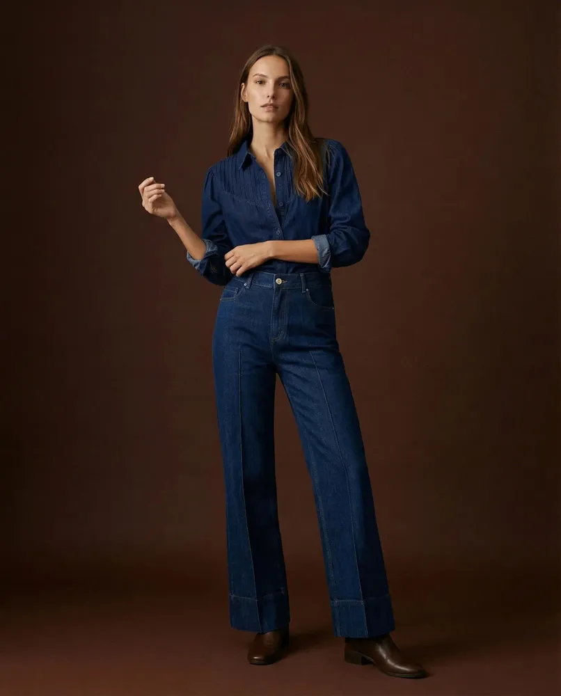 Prêt-à-porter - 308 . CHEMISE PLASTRON SOLINE - STELLA FOREST