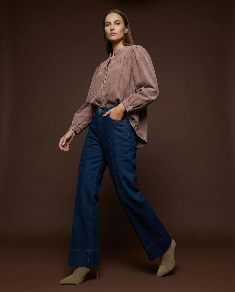 Apparel - 305 . M3/4 ENORA SHIRT - STELLA FOREST