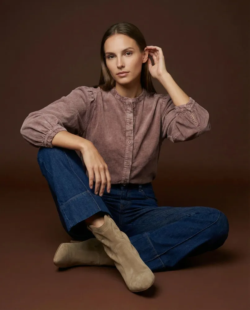 Apparel - 305 . M3/4 ENORA SHIRT - STELLA FOREST