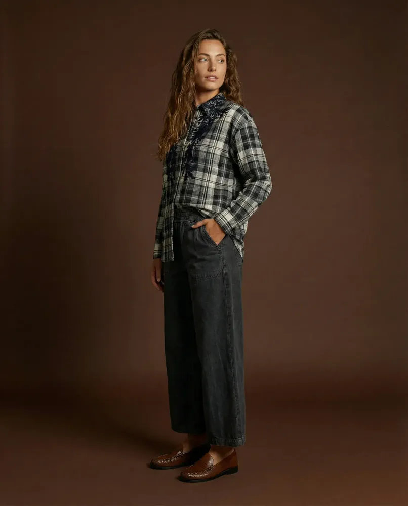 Apparel - 137 . SANJA EMBROIDERED COLLAR SHIRT - STELLA FOREST