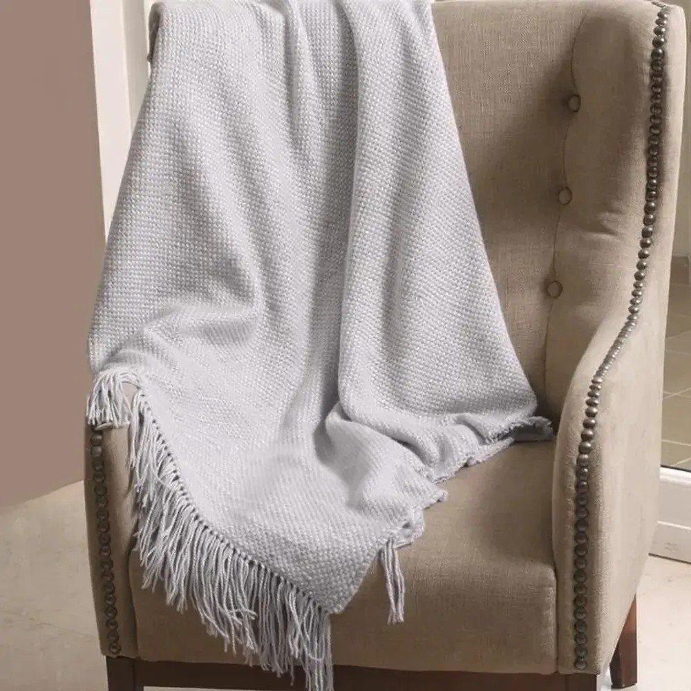 Throw blankets - Wool Basket Throw : Alaia - PASHMA