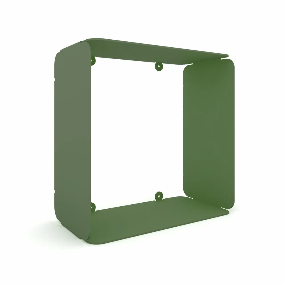 Decorative objects - AMBER STEEL CUBE WALL SHELF - DECO-GEM