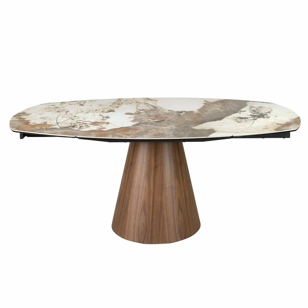 Tables Salle à Manger - Table de salle à manger extensible ovale en forme de tonneau en marbre - ANGEL CERDÁ