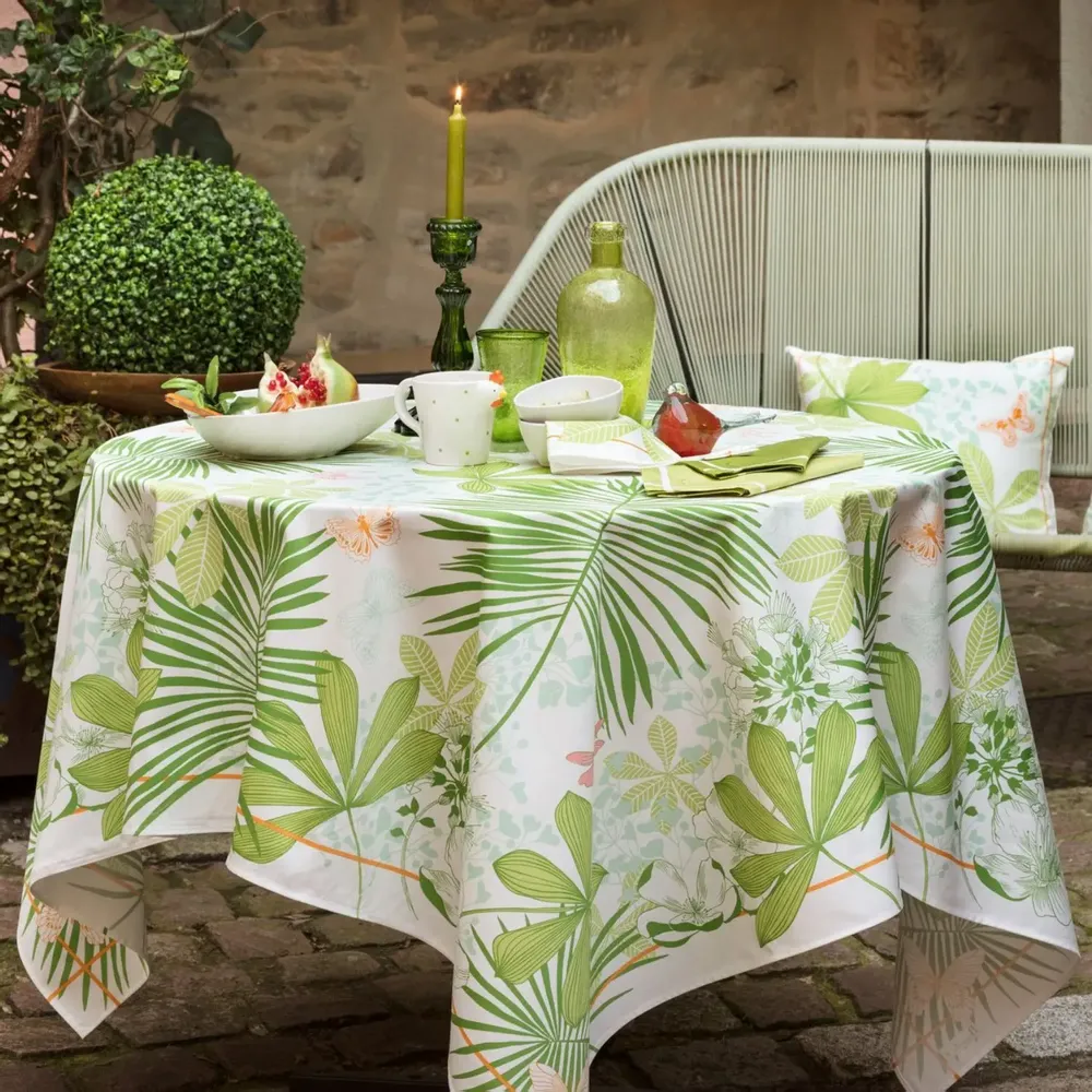 Table linen - Large palm tablecloth - BEAUVILLÉ