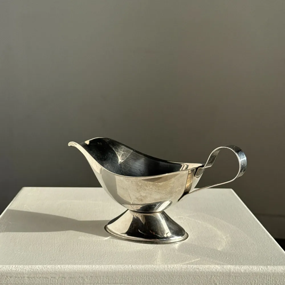 Platter and bowls - H14 silver plated sauce boat - OFFICE OBJETS