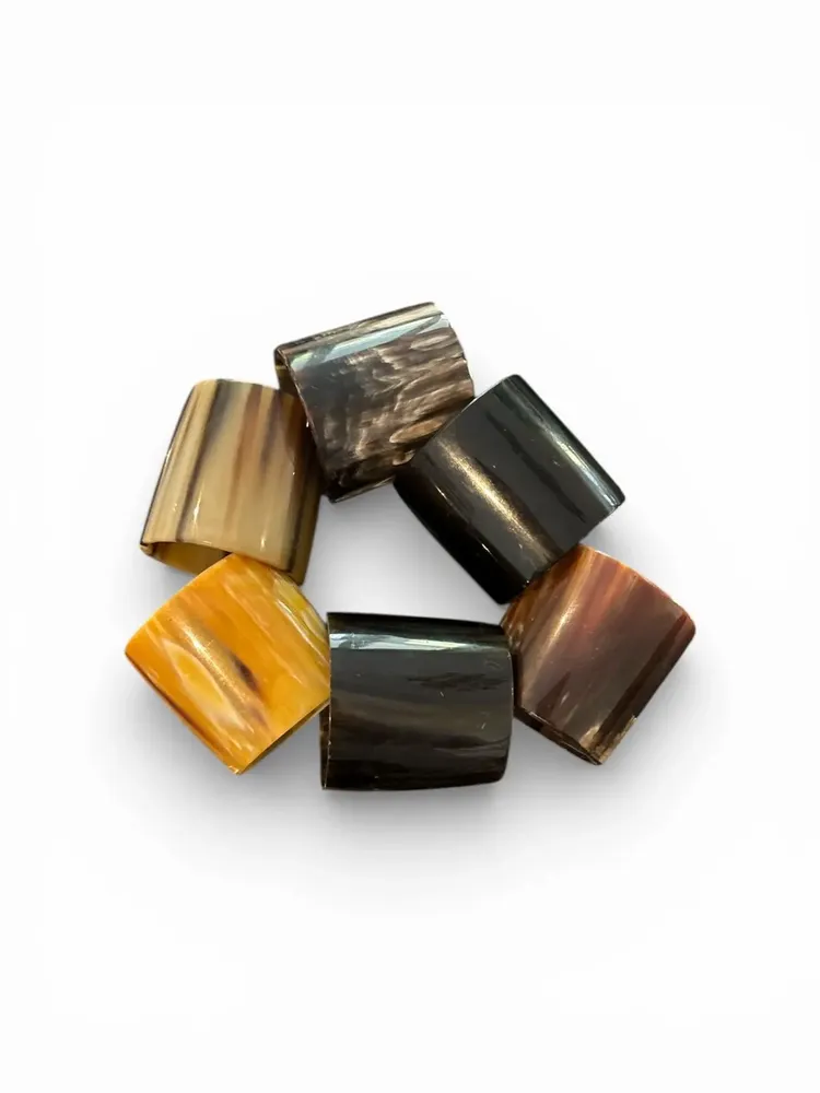 Ménagères - Anneaux de serviette en corne (par 6) - MAISON SAWA