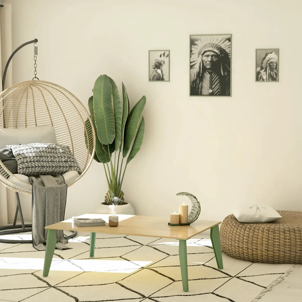 Tables basses - PIED DE TABLE BASSE EN ACIER OPALE - LOT DE 2 PIEDS - DECO-GEM