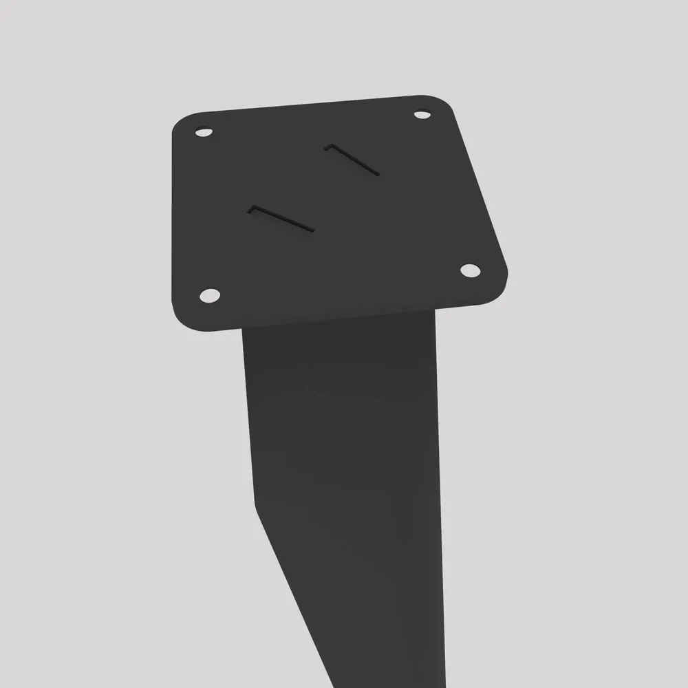 Tables basses - PIED DE TABLE BASSE EN ACIER OPALE - LOT DE 2 PIEDS - DECO-GEM