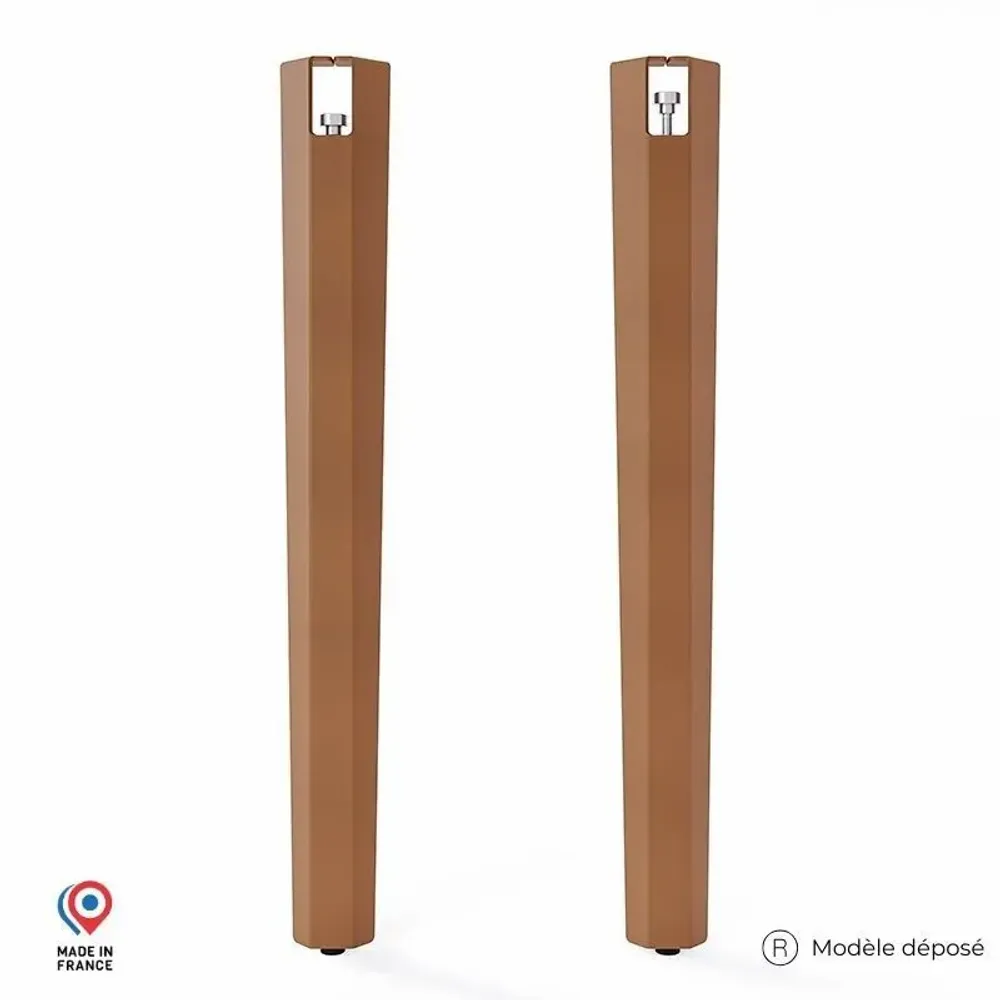 Tables Salle à Manger - PIED DE TABLE HAUTE EN ACIER SAPHIR - LOT DE 2 PIEDS - DECO-GEM