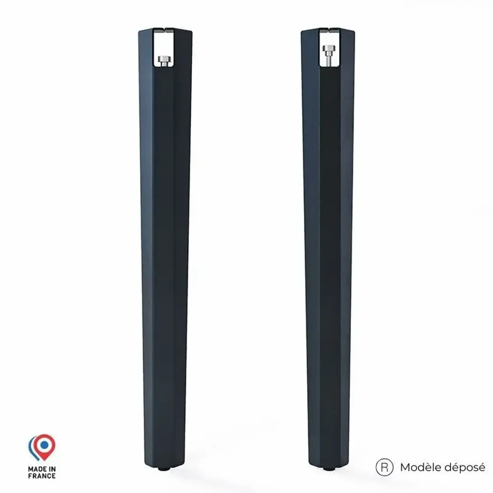 Tables Salle à Manger - PIED DE TABLE HAUTE EN ACIER SAPHIR - LOT DE 2 PIEDS - DECO-GEM