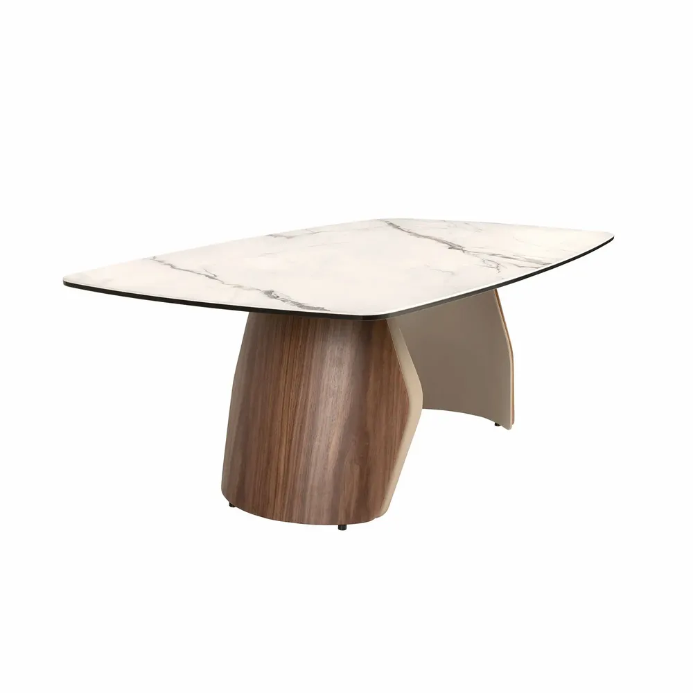 Coffee tables - Oval barrel-shaped coffee table, made of marble and steel . - ANGEL CERDÁ