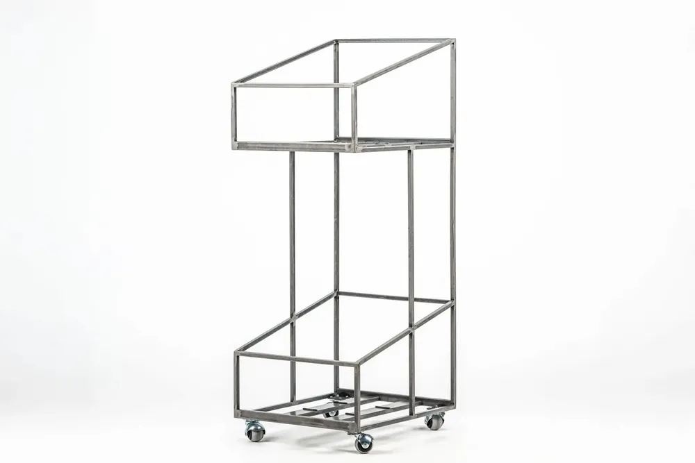 Chariots - Chariot à disques vinyles, style carte d'achat. - DESIGN ATELIER ARTICLE