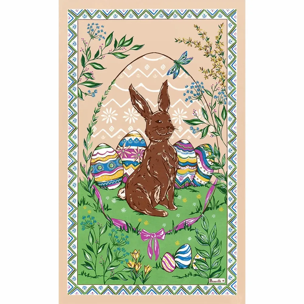 Tea towel - Easter Bunny tea towel - BEAUVILLÉ