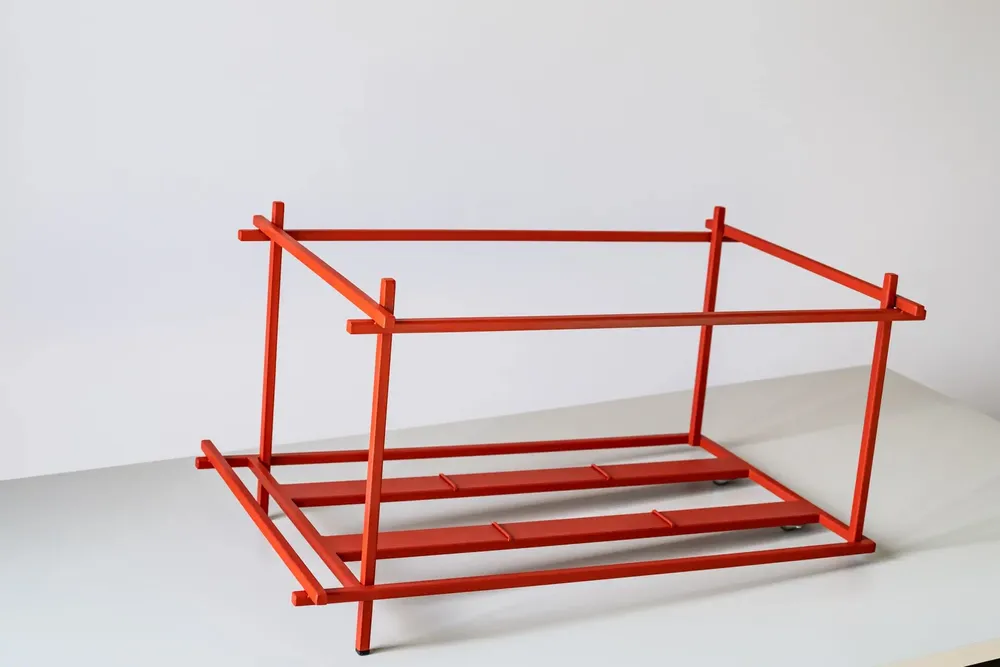 Boîtes de rangement  - Caisse mobile pour disques vinyles : porte-disques moderne à roulettes - DESIGN ATELIER ARTICLE