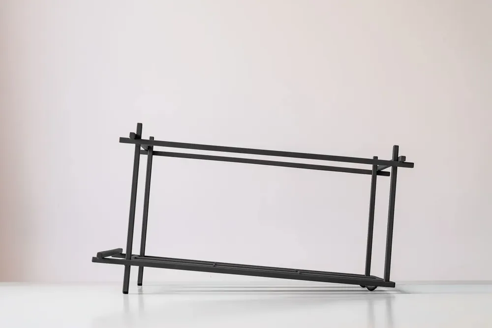 Boîtes de rangement  - Caisse mobile pour disques vinyles : porte-disques moderne à roulettes - DESIGN ATELIER ARTICLE