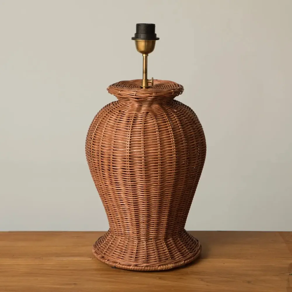 Table lamps - ISABELLA RATTAN BASE TABLE LAMP - MAHE HOMEWARE