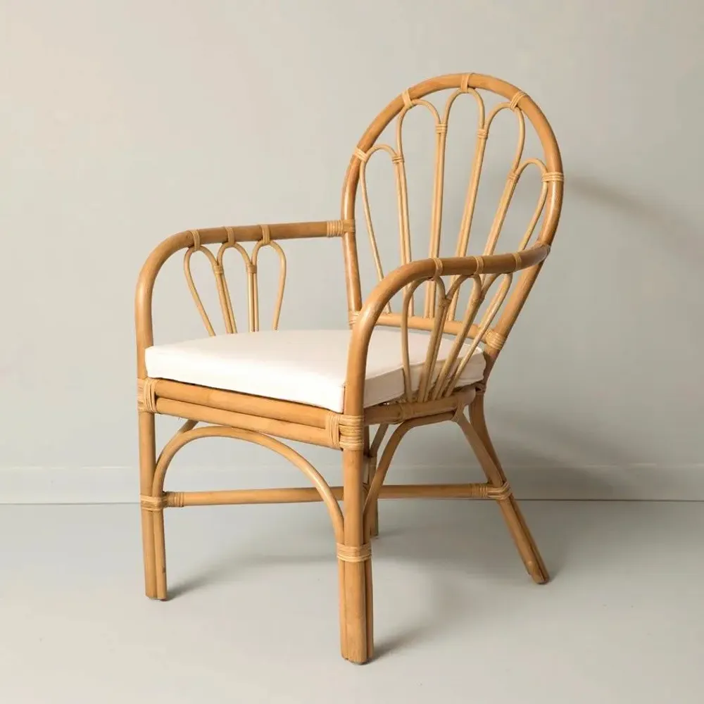 Chairs - PETUNIA RATTAN DINING CHAIR NATURAL - MAHE HOMEWARE