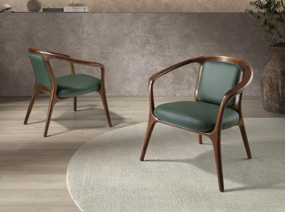 Armchairs - Dark green leatherette  armchair. - ANGEL CERDÁ