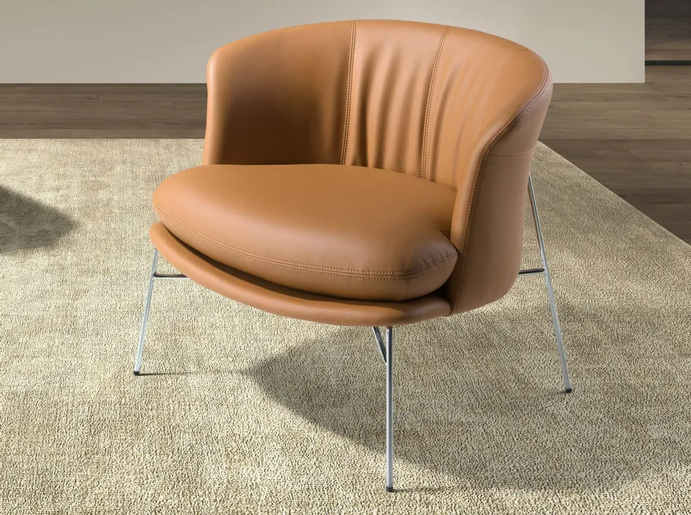 Fauteuils - Fauteuil en similicuir marron - ANGEL CERDÁ