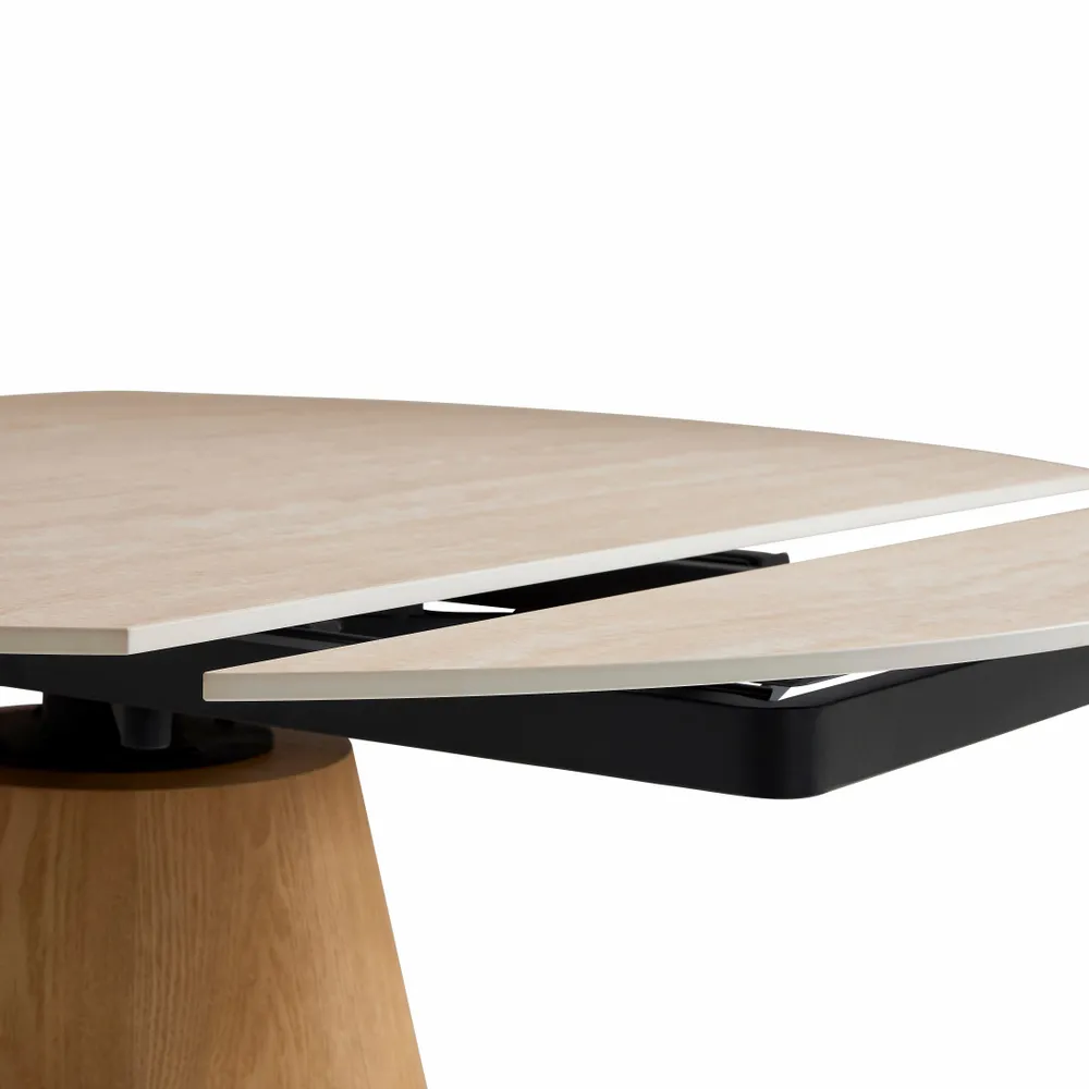 Dining Tables - Lumio round ceramic table with extensions - SIGNATURE MOBILIER ET DÉCORATION