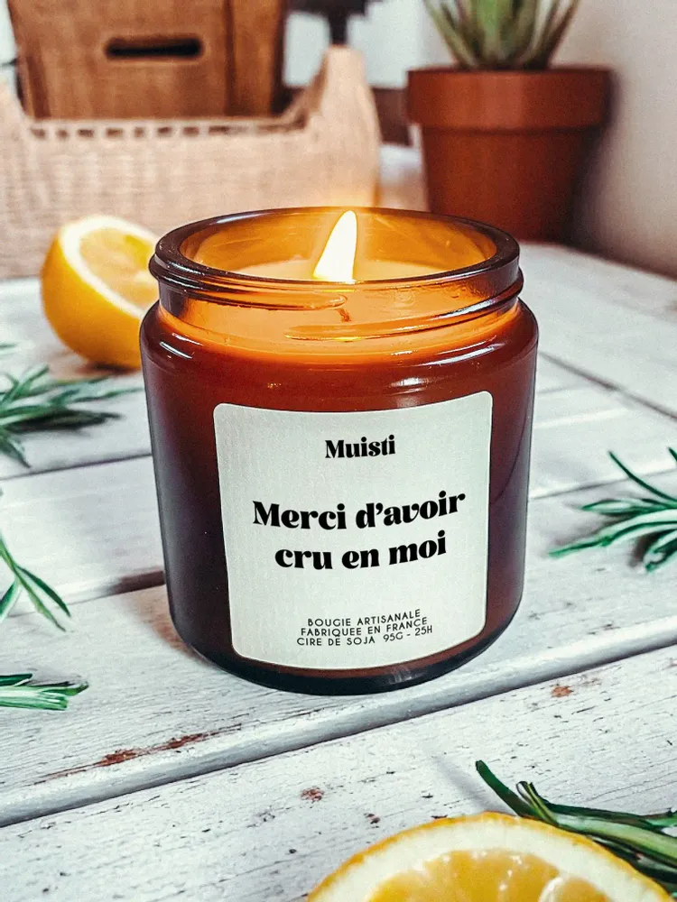 Gifts - Scented Candle - Thank you for believing in me - White Musk - 95g - MUISTI