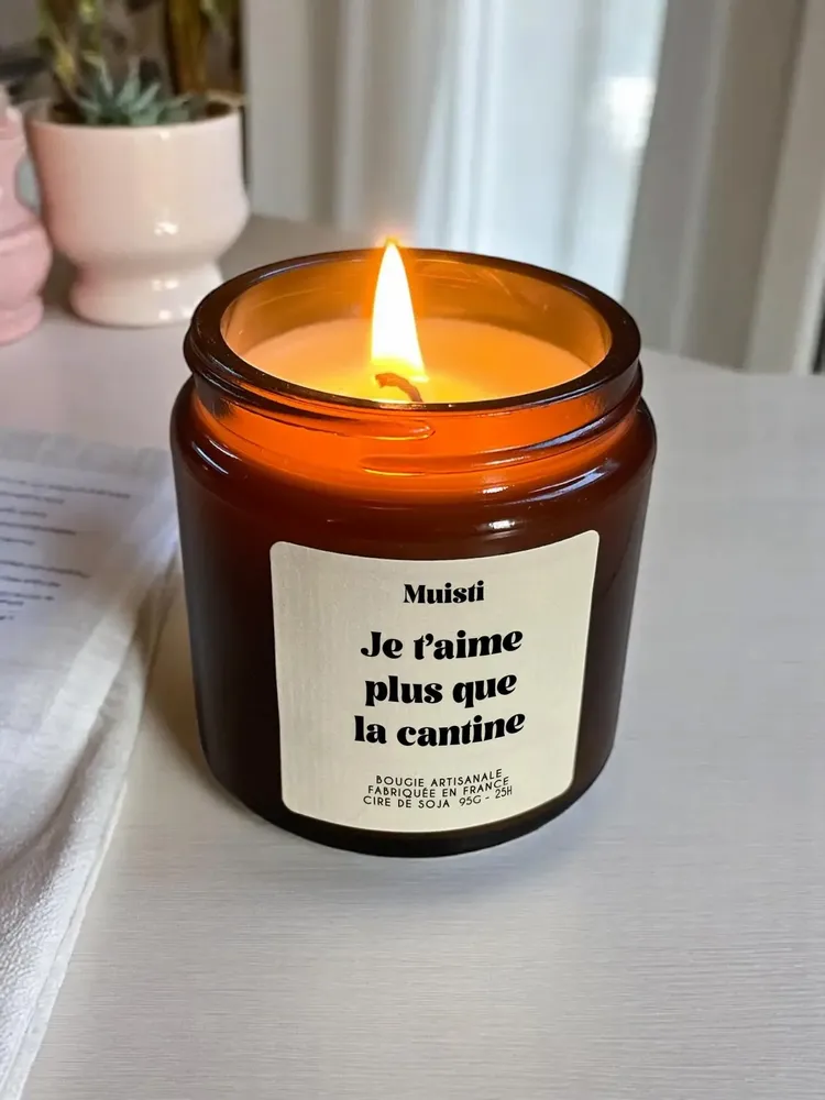 Gifts - Scented Candle - I love you more than the cafeteria - White Musk - 95g - MUISTI