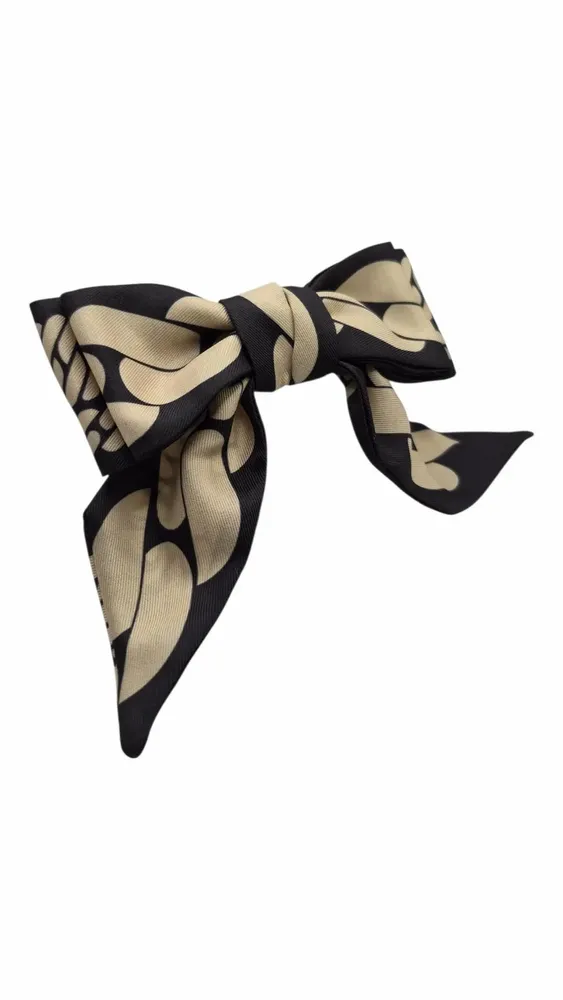 Serre-tête - Serre-tête Viola petits pans noir et beige - MAISON FITZGERALD