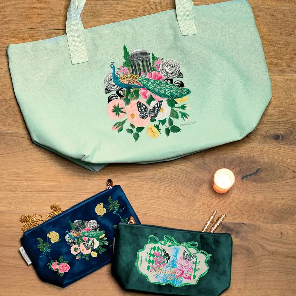 Cadeaux - Trousses, cabas et porte monnaie imprimées en France coton - HIRONDELLES &CIE