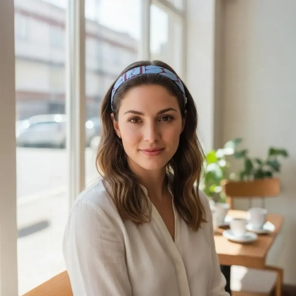 Accessoires cheveux - serre-tête Renata Classique motifs mailles bi couleurs - MAISON FITZGERALD