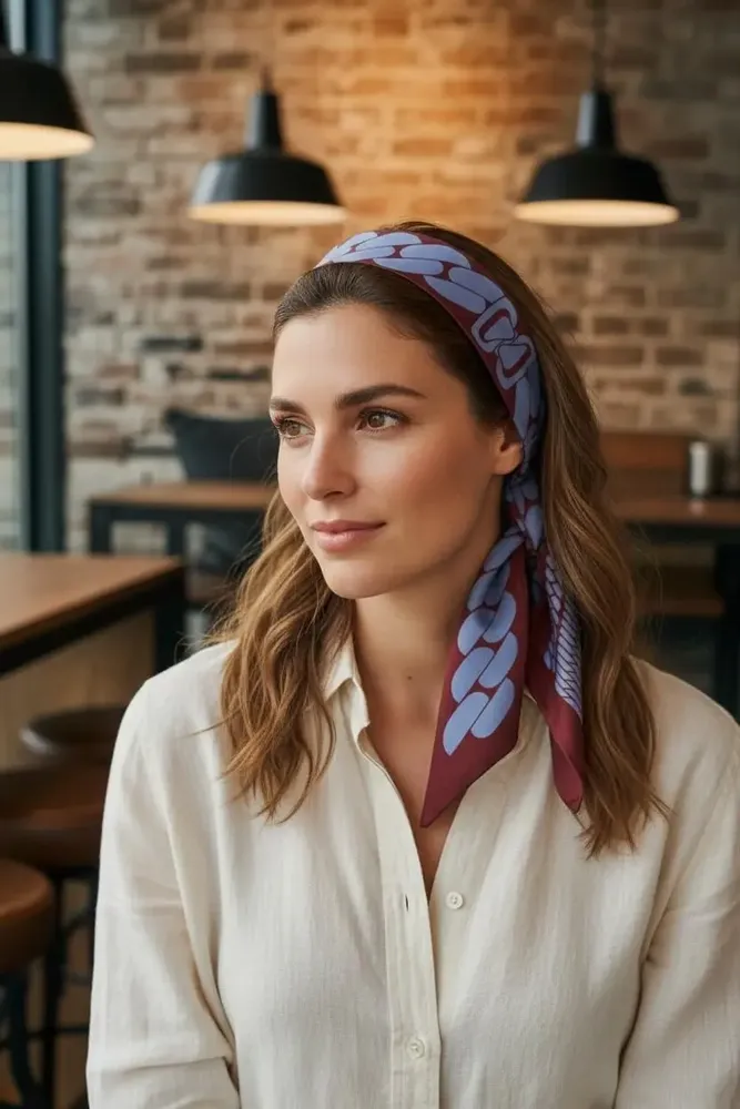 Serre-tête - Serre-tête Adriana pans longs motifs mailles - MAISON FITZGERALD