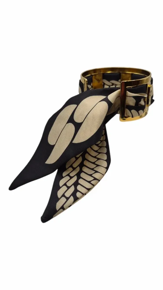 Bracelets - Bracelet manchette Giorgia motifs maille - MAISON FITZGERALD