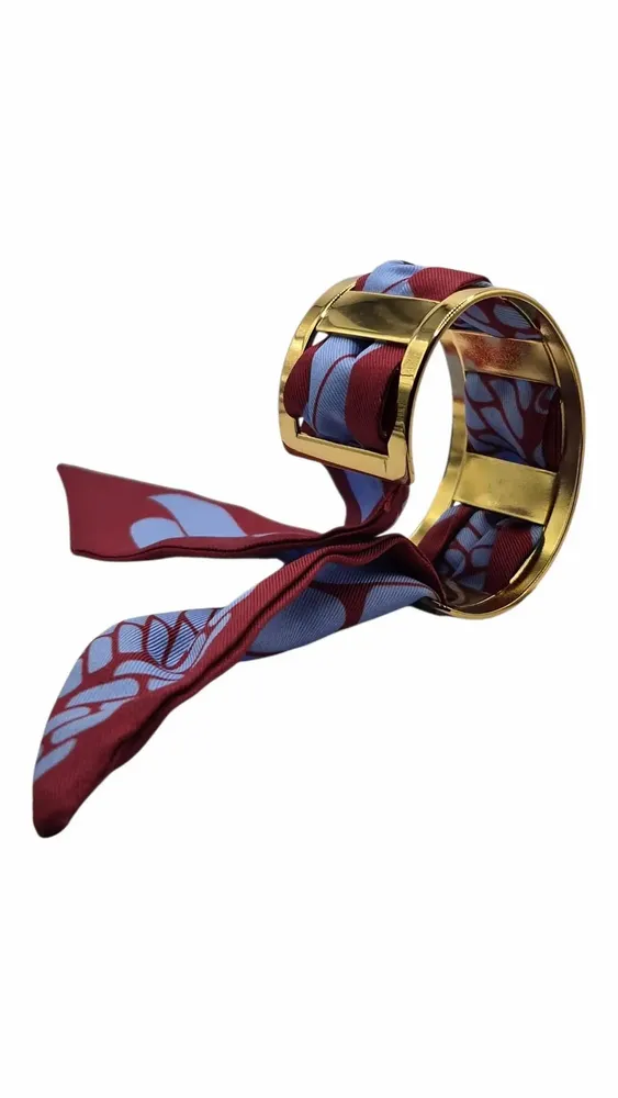 Bracelets - Bracelet manchette Giorgia motifs maille - MAISON FITZGERALD