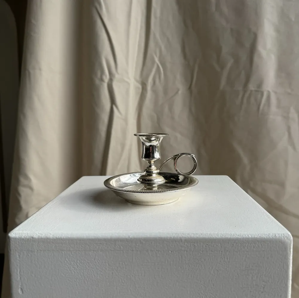 Objets de décoration - Paire de petits bougeoirs anciens en métal argenté D12 H8 - OFFICE OBJETS