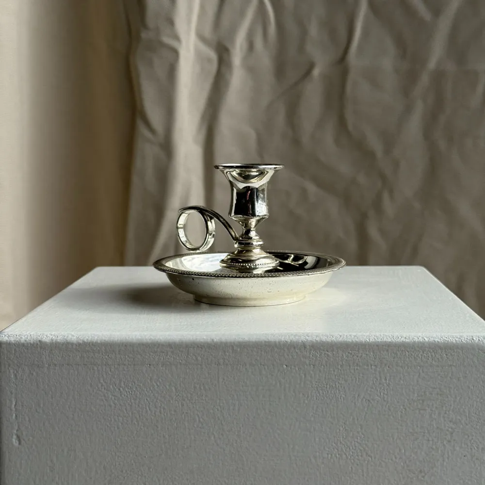 Objets de décoration - Paire de petits bougeoirs anciens en métal argenté D12 H8 - OFFICE OBJETS