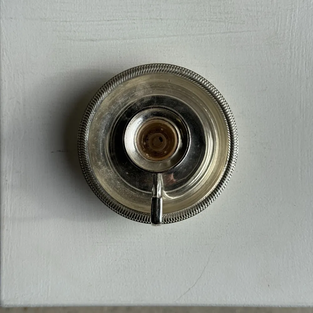 Objets de décoration - Paire de petits bougeoirs anciens en métal argenté D12 H8 - OFFICE OBJETS