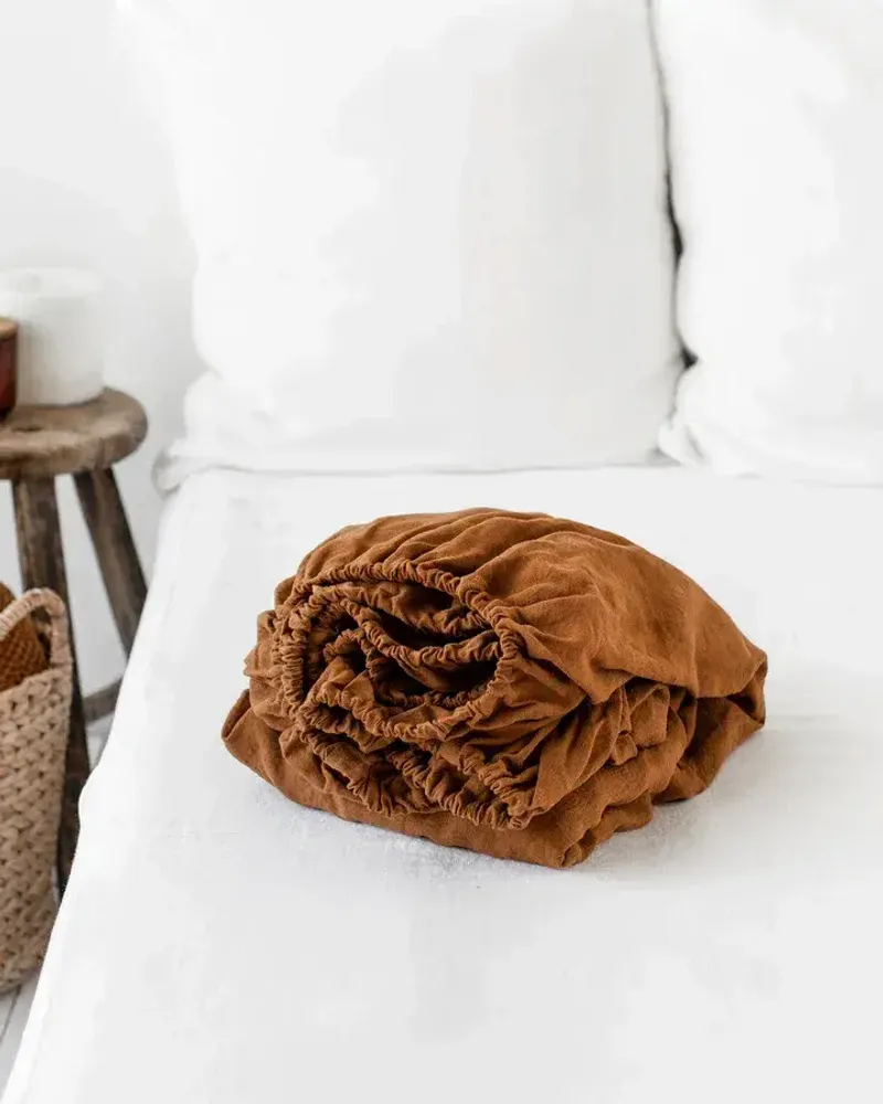 Bed linens - Linen fitted sheet - EU King - MAGICLINEN