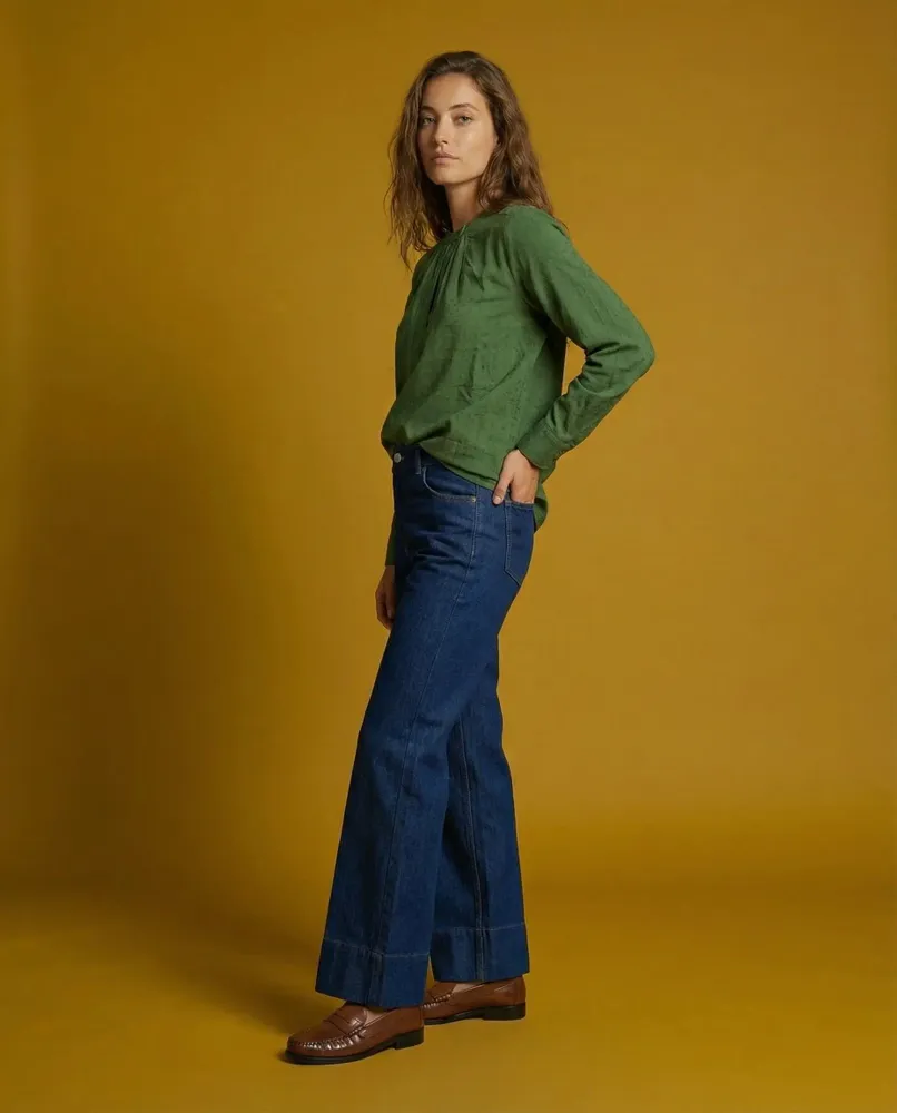 Apparel - 126 . ZELIE COLLAR TUNIC - STELLA FOREST