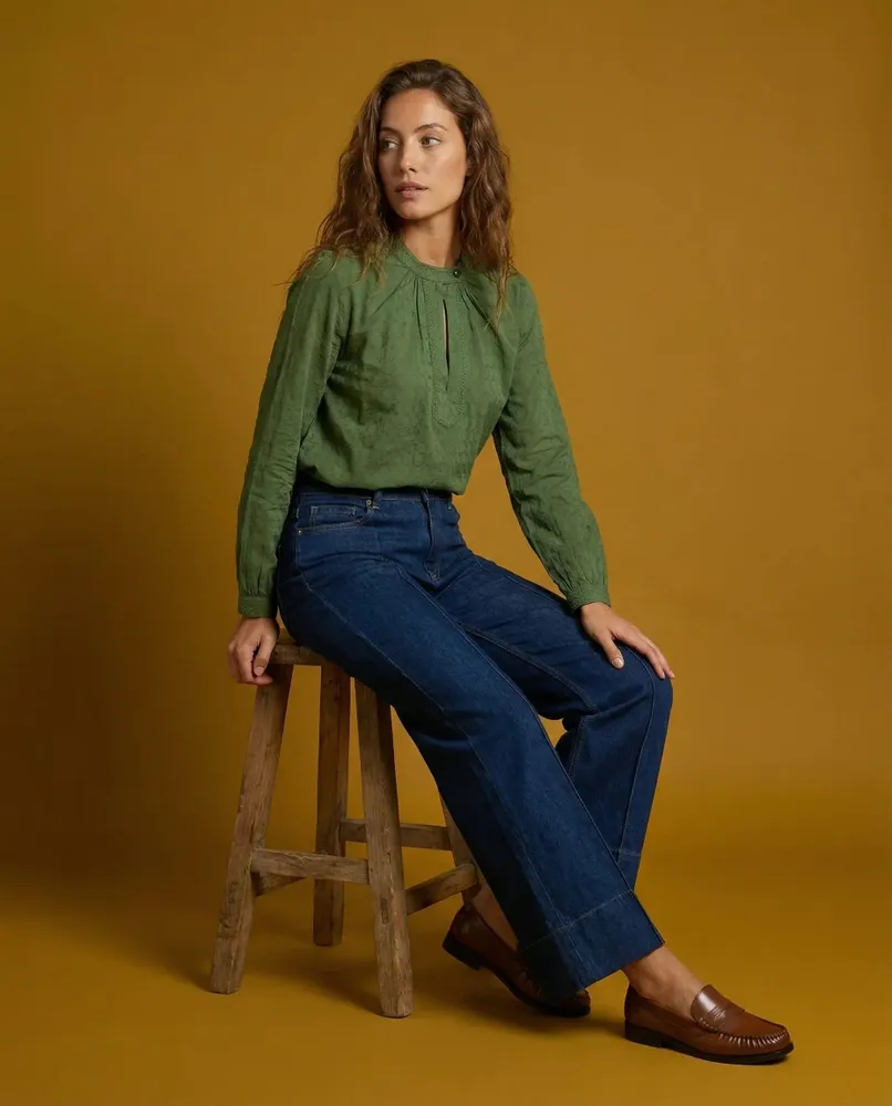 Apparel - 126 . ZELIE COLLAR TUNIC - STELLA FOREST