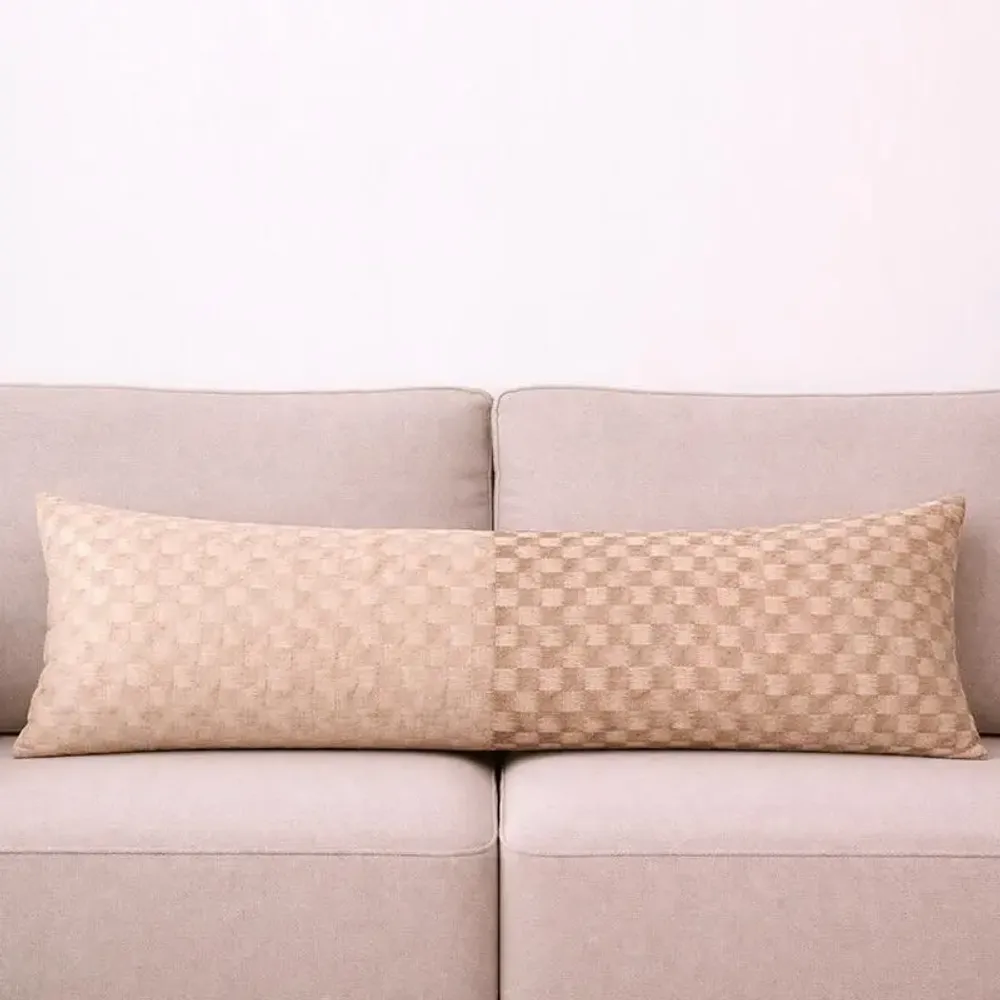 Coussins textile - Coussin bouclé en soie et cachemire à carreaux - Elanor - PASHMA