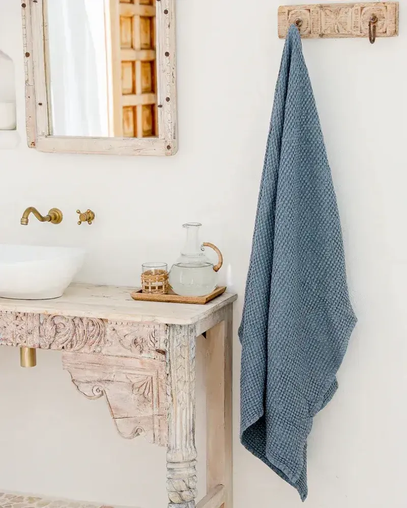 Other bath linens - Linen waffle bath towel - MAGICLINEN